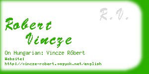 robert vincze business card